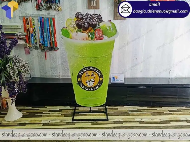 standee ly trà sữa 2 mặt