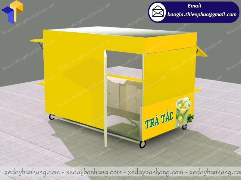 thiết kế kiot bán trà tắc sạch
