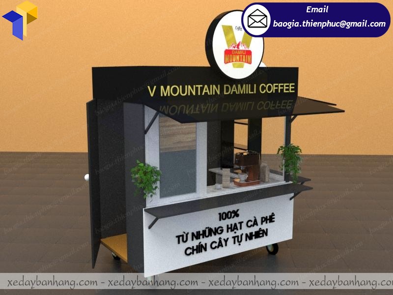 thiết kế kiot cafe ở hcm