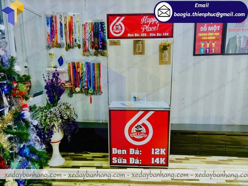 thiết kế quầy bán cafe tiện lợi