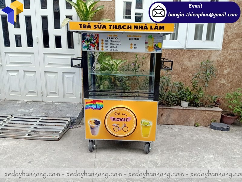 thiết kế xe bán trà sữa theo yêu cầu