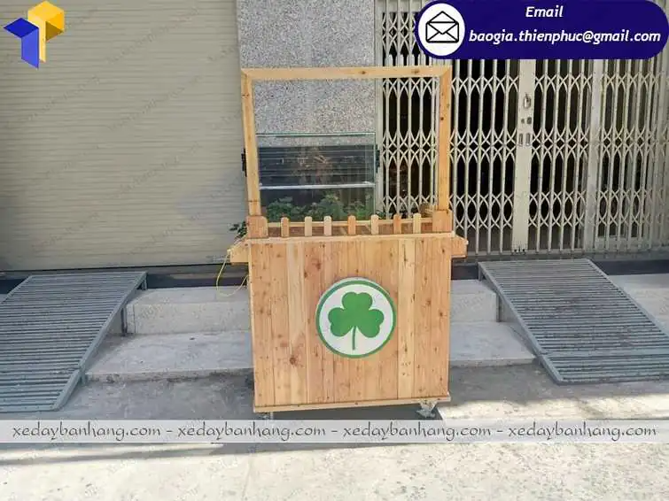 thiết kế tủ gỗ bán trà sữa giá rẻ