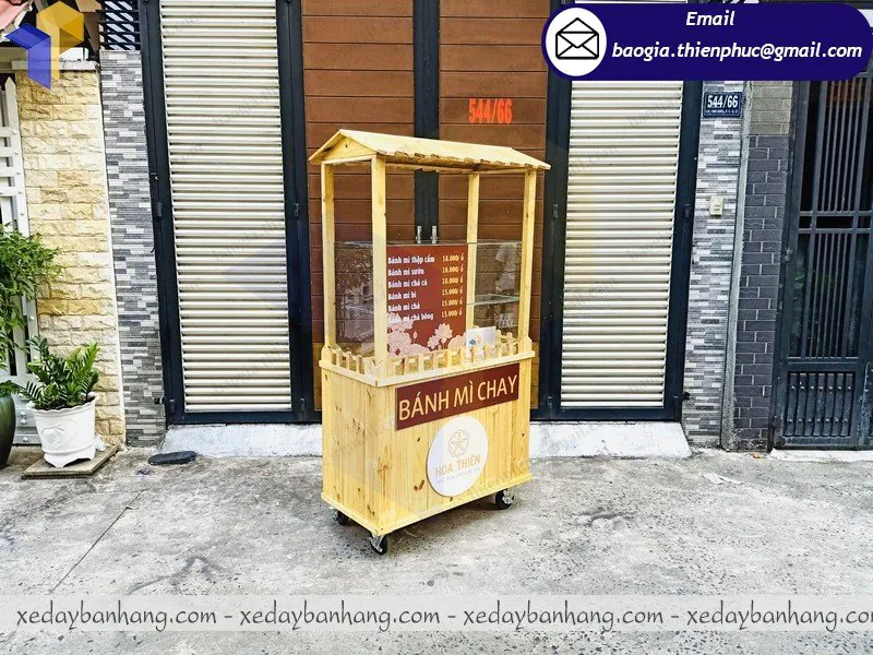 thiết kế xe bán bánh mì chay