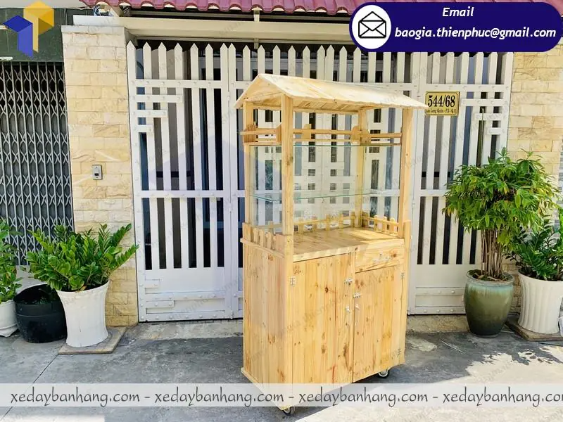 thiết kế xe bán bánh mì kịp thịt nướng