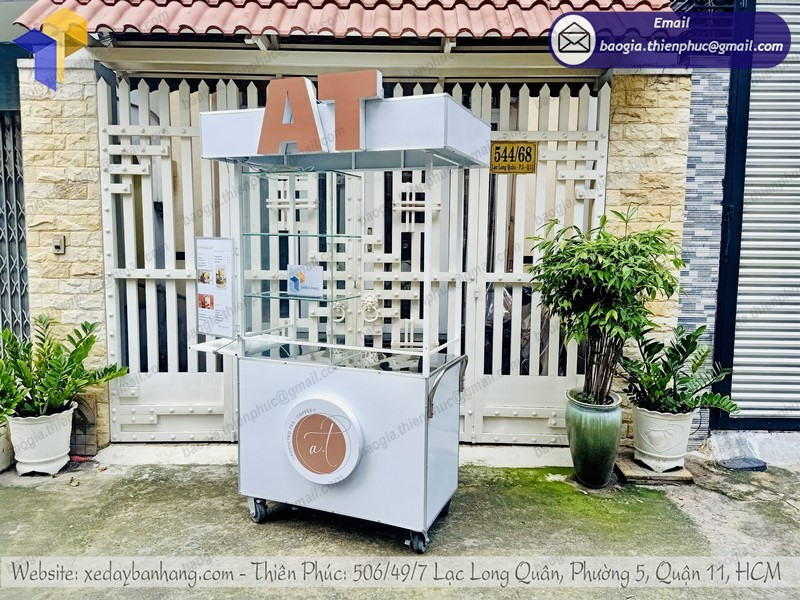 thiết kế xe bán cafe nguyên chất đẹp