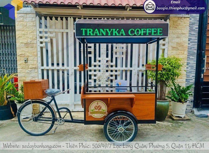 thiết kế xe đạp bán cafe 30s mang đi