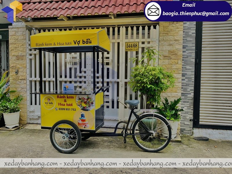 thiết kế xe đạp bán đồ ăn di động