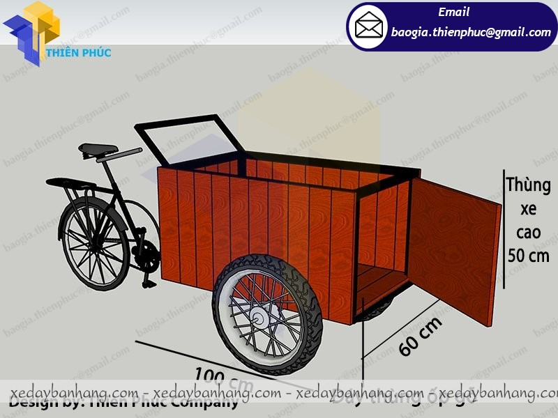 thiết kế xe đạp bán hàng rong