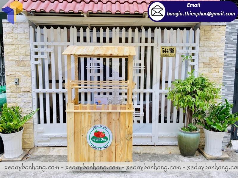 thiết kế xe gỗ bán sinh tố theo yêu cầu