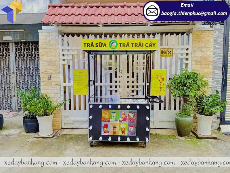 thiết kế xe sắt sinh tố trái cây