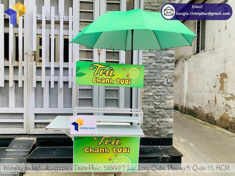 thùng bán trà chanh xe máy kèm dù thùng bán trà chanh xe máy kèm dù