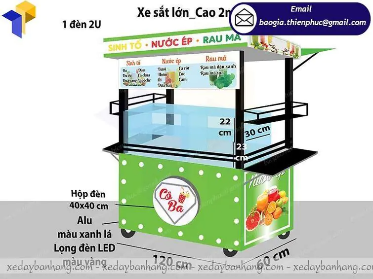 tủ bán nước ép ướp lạnh đẹp