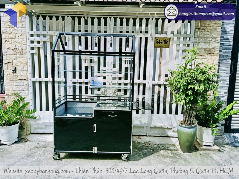 tủ sắt bán cá viên chiên đẹp giá rẻ