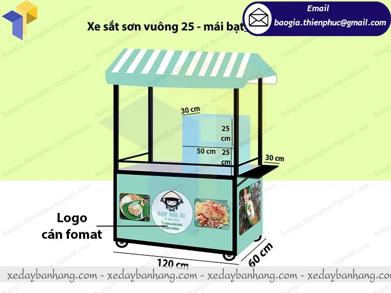 tủ sắt bán xôi di động giá bao nhiêu