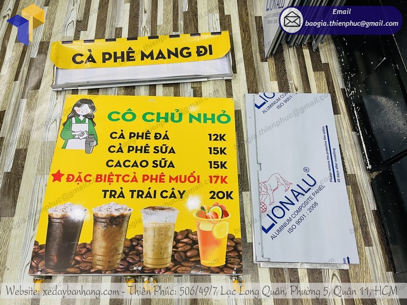 xe bán cà phê gấp gọn uy tín