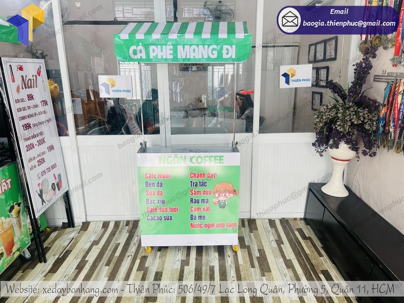 xe xếp gọn bán cà phê tphcm