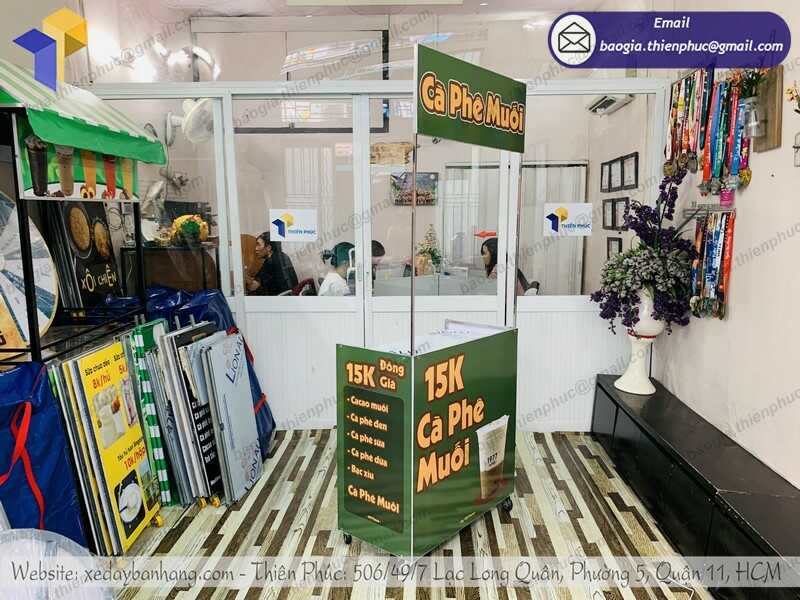 xe bán cà phê vỉa hè rẻ
