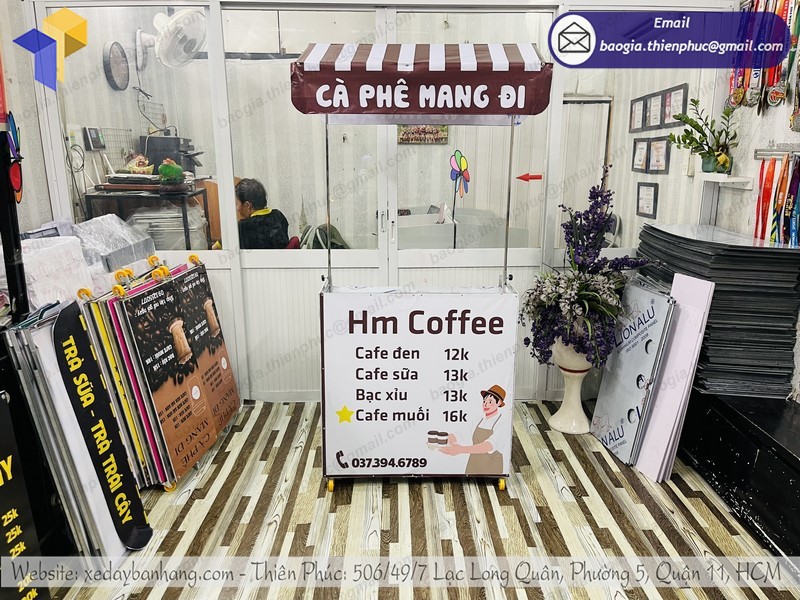xe bán cà phê nhỏ gọn tiện lợi uy tín