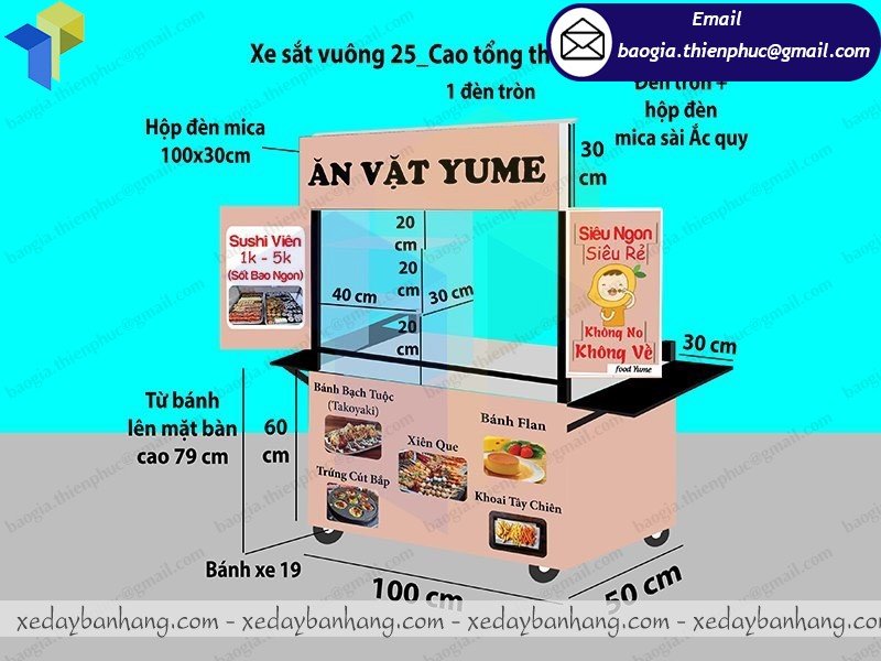 xe bán đồ ăn vặt giá rẻ