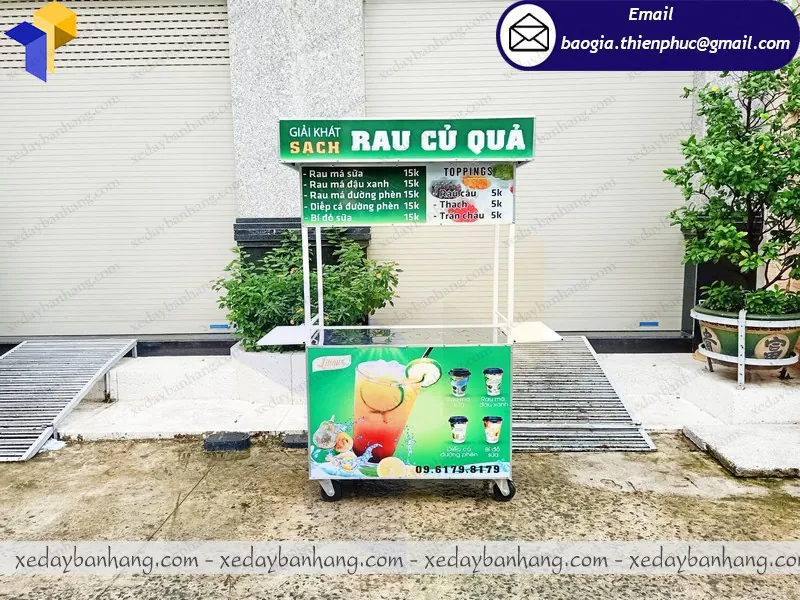 xe bán nước ép rau quả đẹp