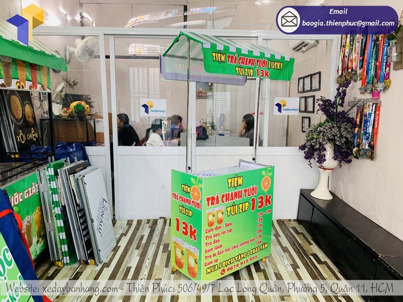 xe di động bán trà sữa đẹp