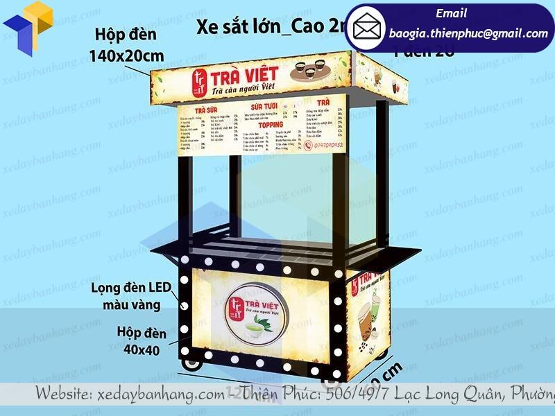 xe bán trà sữa nhà làm