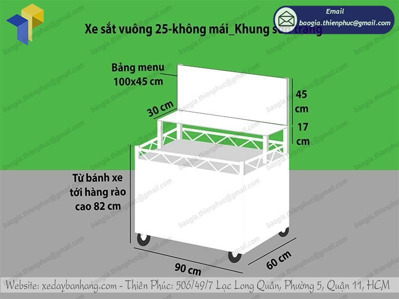 xe bán trà sữa màu trắng vỉa hè