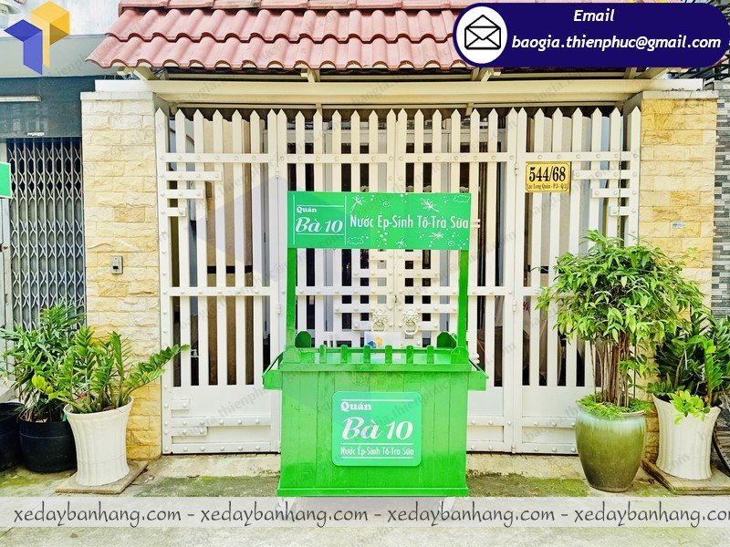 xe bán trà sữa sinh tố