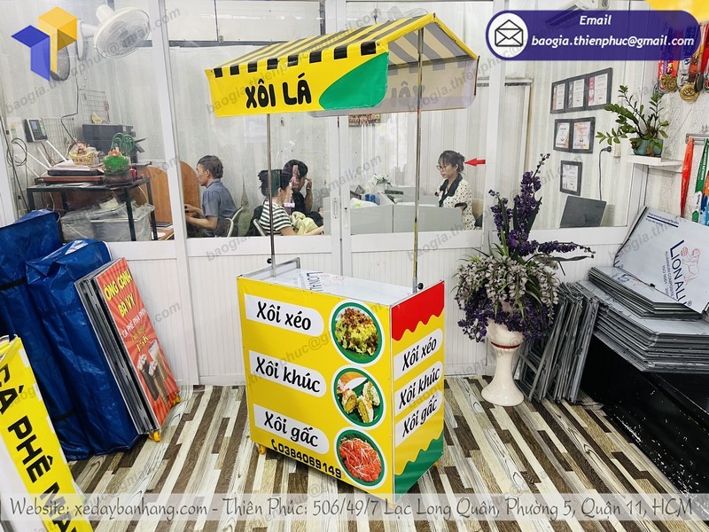 xe bán xôi lắp ráp di động