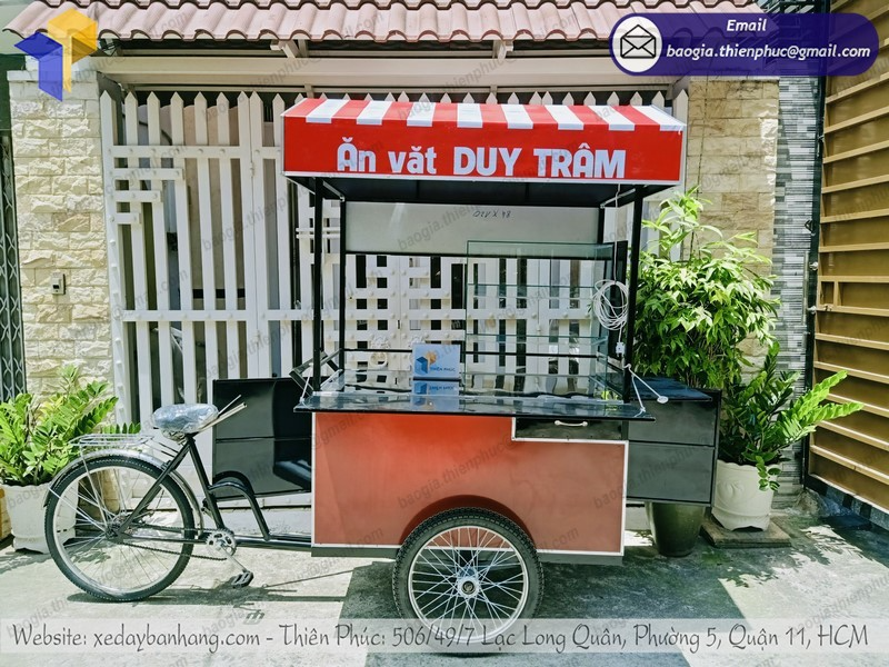 xe bike bán cá viên chiên đẹp