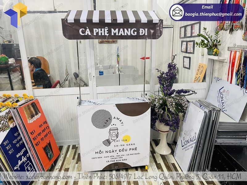 xe cà phê mang đi gấp gọn đẹp