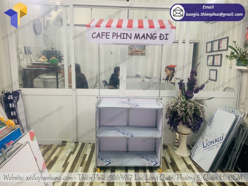xe cà phê mini lưu động đẹp