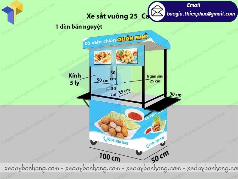 xe cá viên chiên giá rẻ
