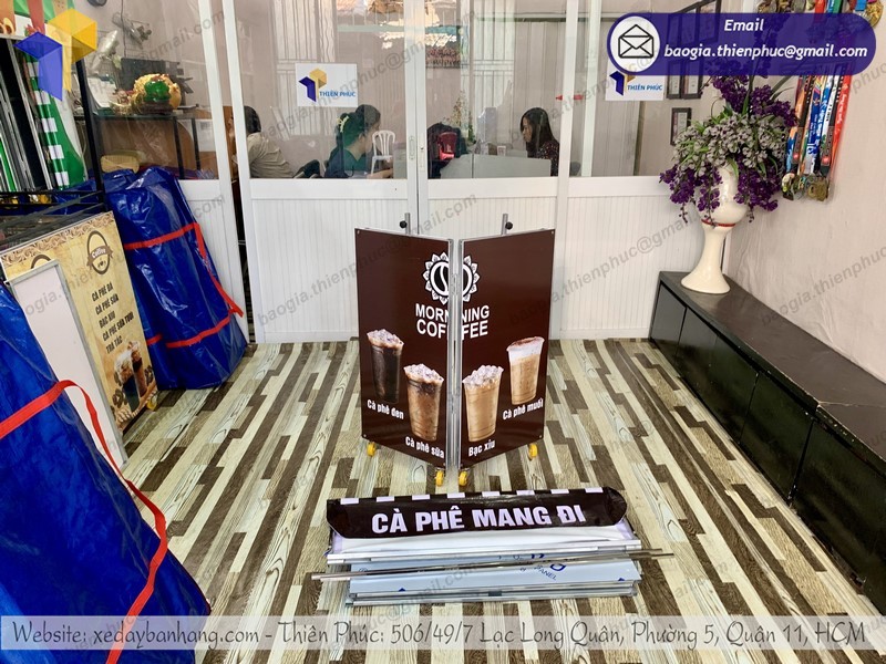 xe bán trà chanh xếp gọn tphcm