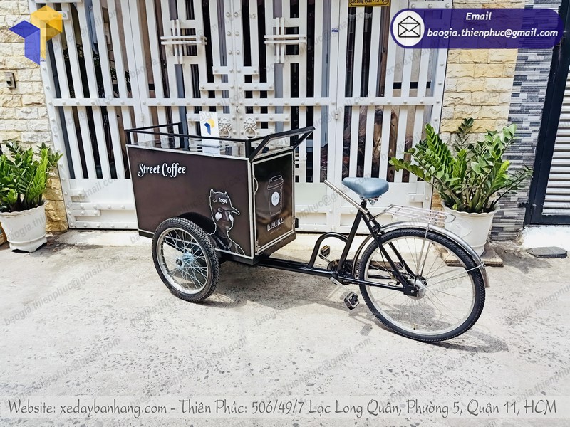 xe đạp bán cà phê đường phố đẹp