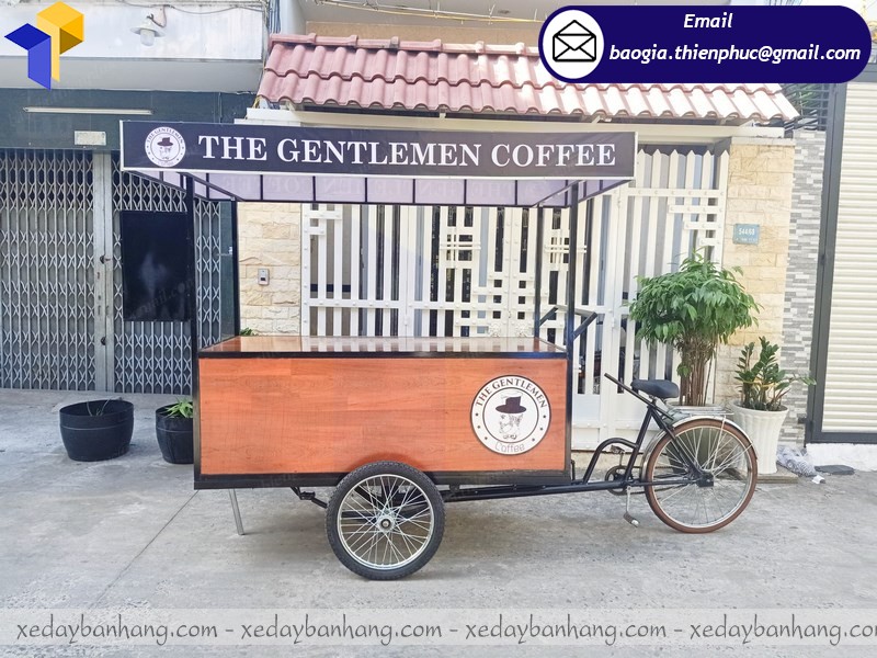xe đạp xích lô bán cà phê