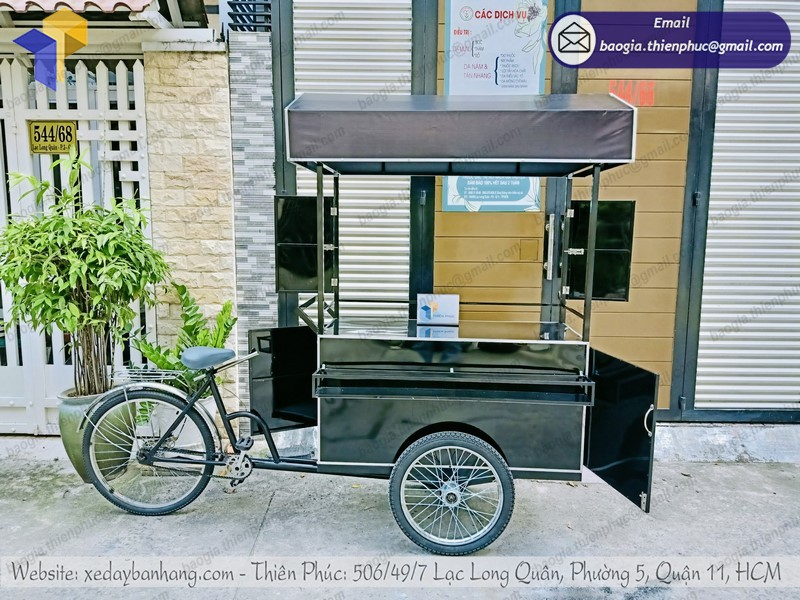 xe đạp bán cafe nguyên chất