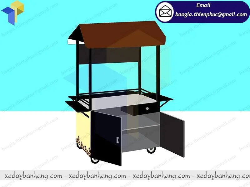 xe đẩy bán cà phê giá rẻ nguyên chất