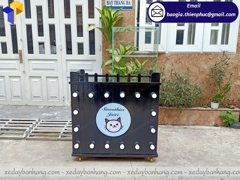 xe gỗ bán sinh tố nước ép giá rẻ
