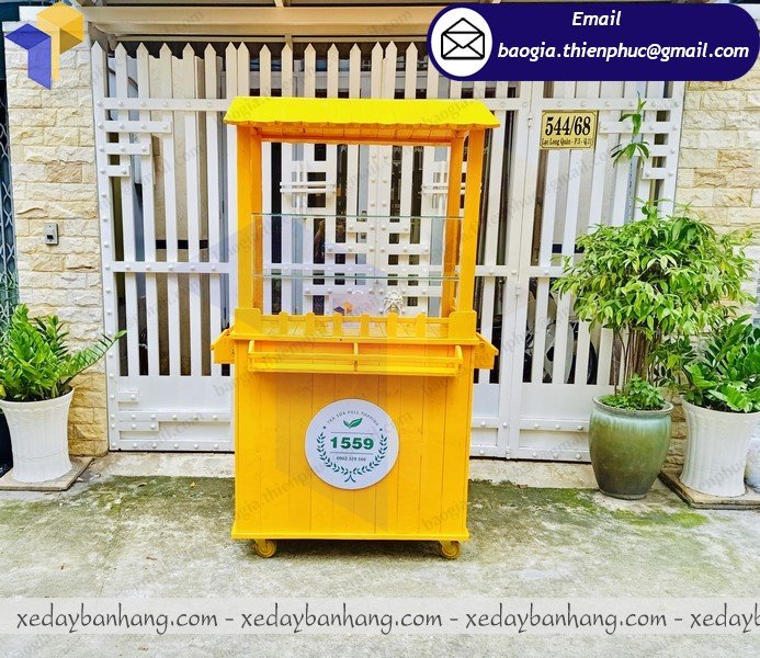 xe gỗ bán trà sữa kem mặn giá bao nhiêu