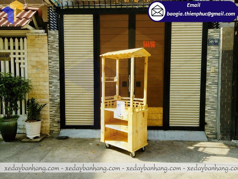 xe gỗ bán xiên que giá bao nhiêu