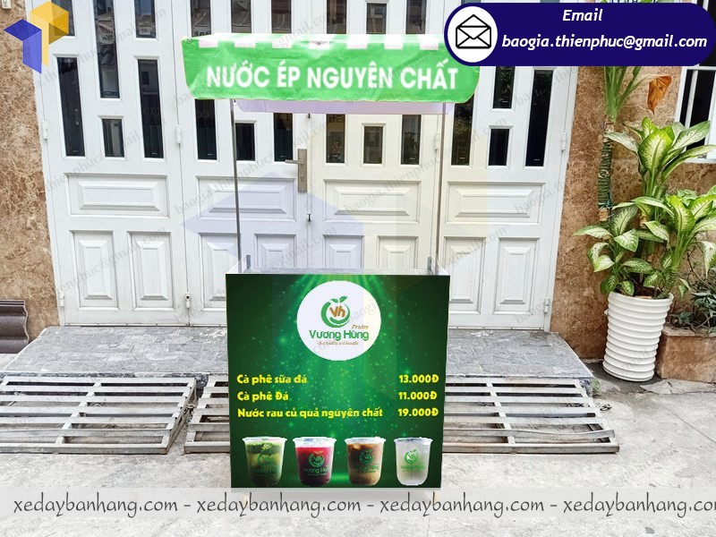 xe lắp ráp bán nước rau củ quả đẹp