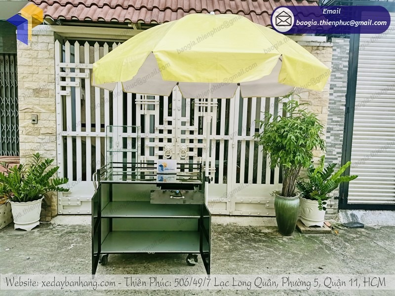 xe sắt bán cà phê di động