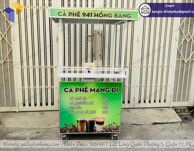 xe sắt bán cà phê TPHCM