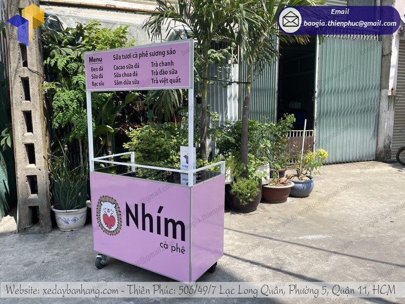 xe sắt bán trà sữa rẻ
