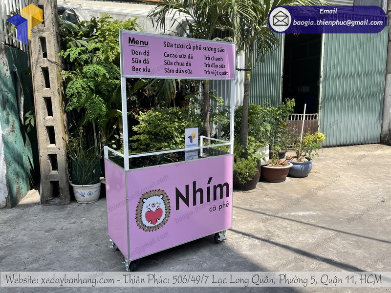 xe sắt bán trà sữa tphcm