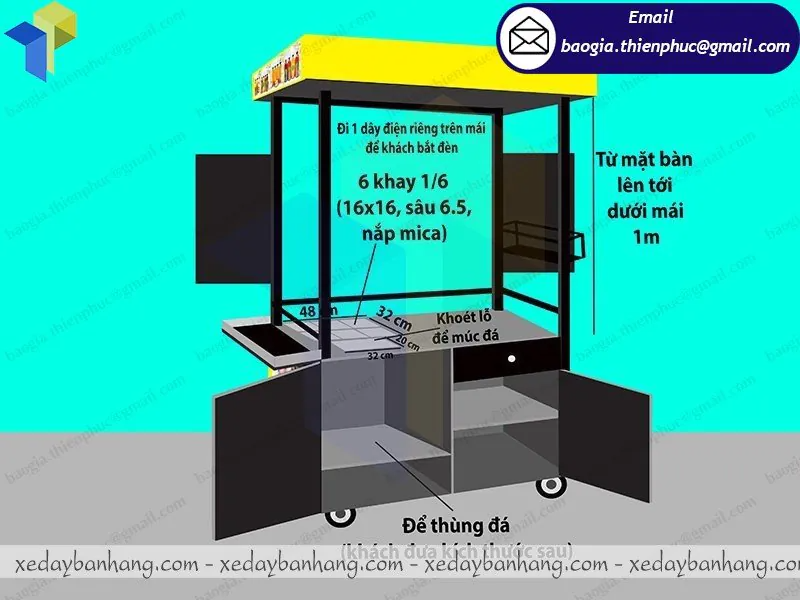 xe sắt sinh tố trái cây sinh động