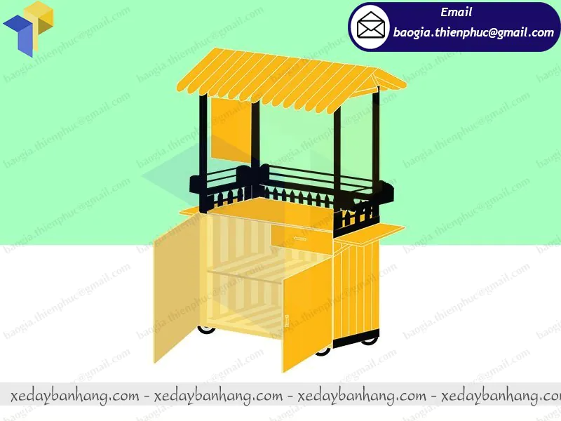 xe sinh tố giá rẻ bằng gỗ thông di động
