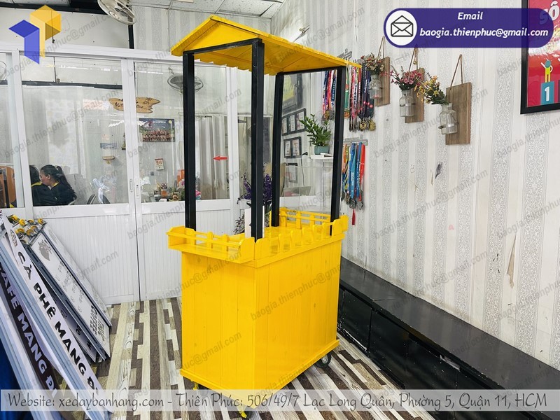 xe tủ gỗ trà sữa uy tín