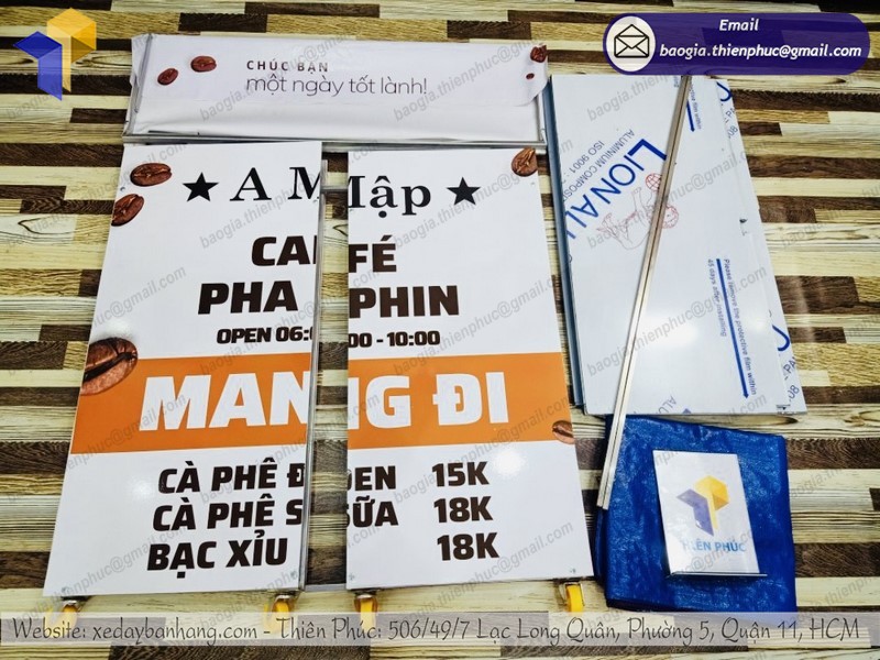 xe xếp gọn bán cà phê giá rẻ